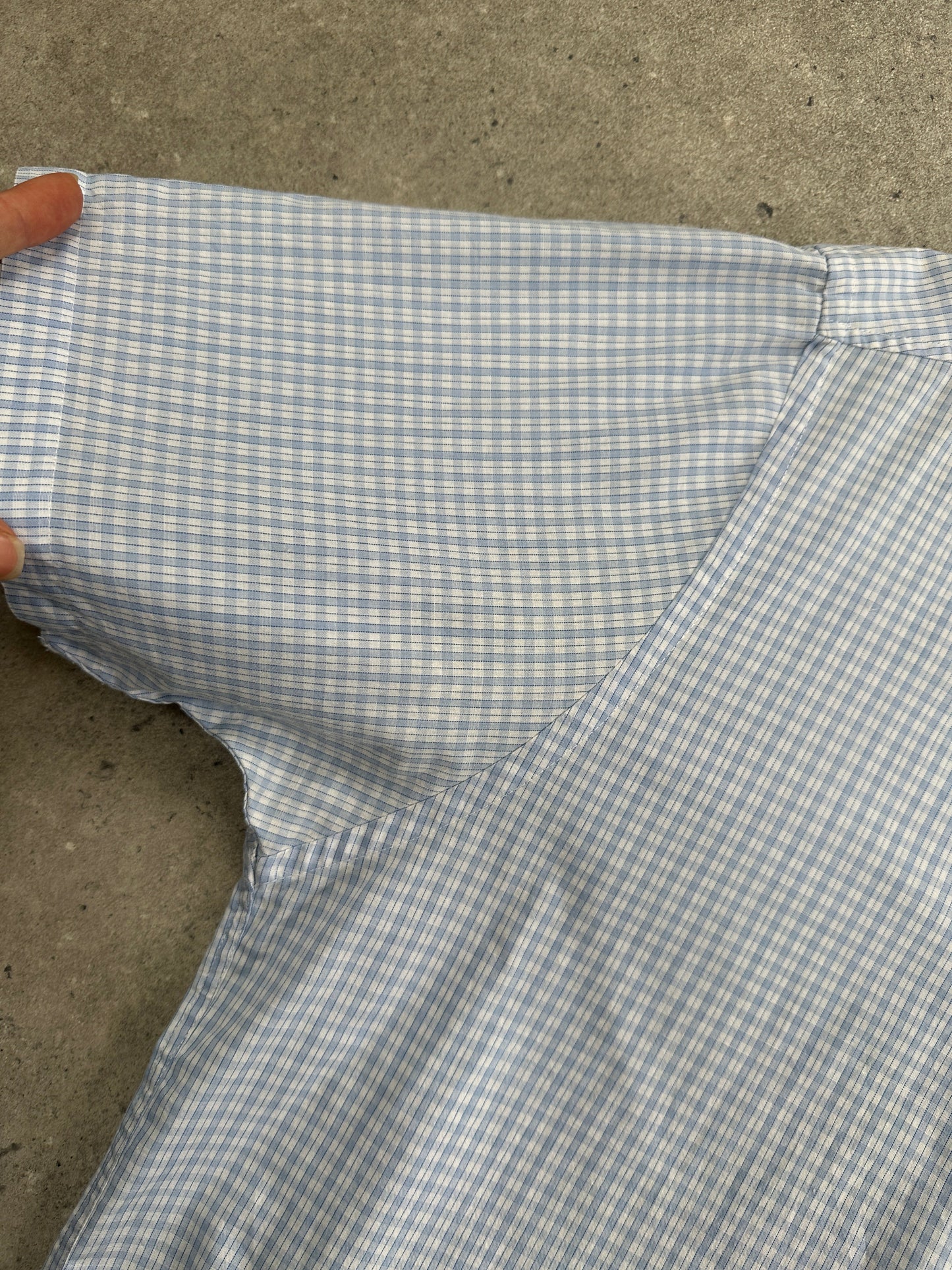 Yves Saint Laurent Pour Homme 2000s Check Logo Cotton Shirt - M/L