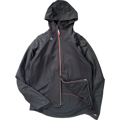 Adidas 2004 Asymmetrical Zip Two Tone Climawarm Hoodie M | Medium, Black
