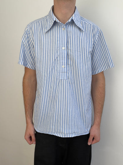 Prada Sport Shortsleeved Shirt | Large, Blue and White Stripes
