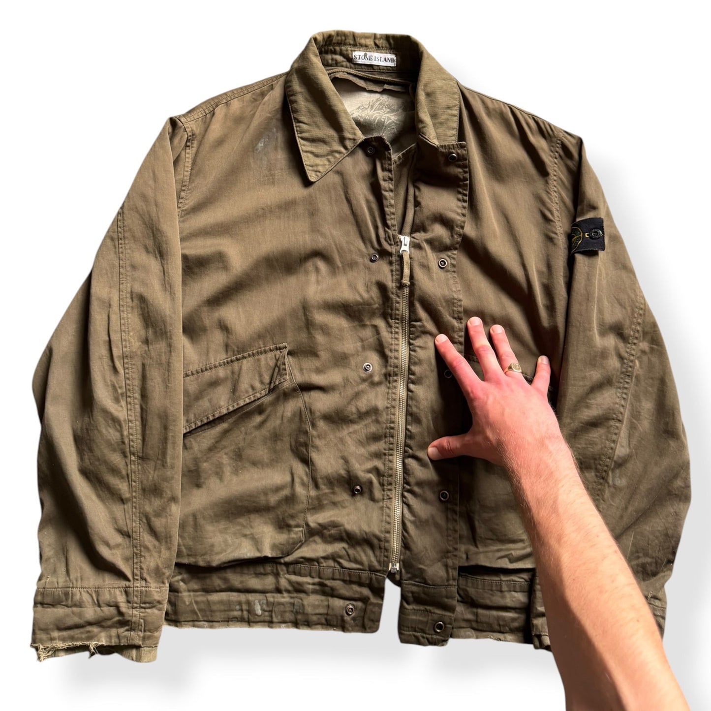 AW2001 Stone Island Raso Gommato Jacket (L) | Default Title, Multicoloured