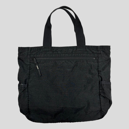 Porter 00’s Nylon Ripstop Grid Multipocket Tote Bag | O/S, Black
