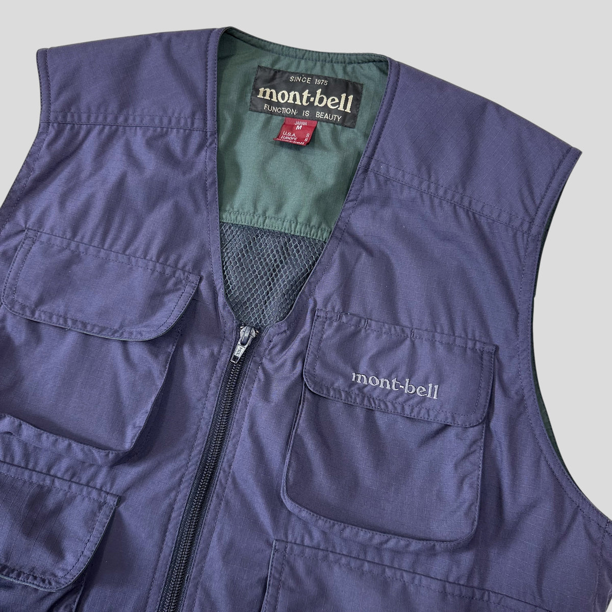 Montbell 00’s Multipocket Ripstop Nylon Utility Vest - S | Purple