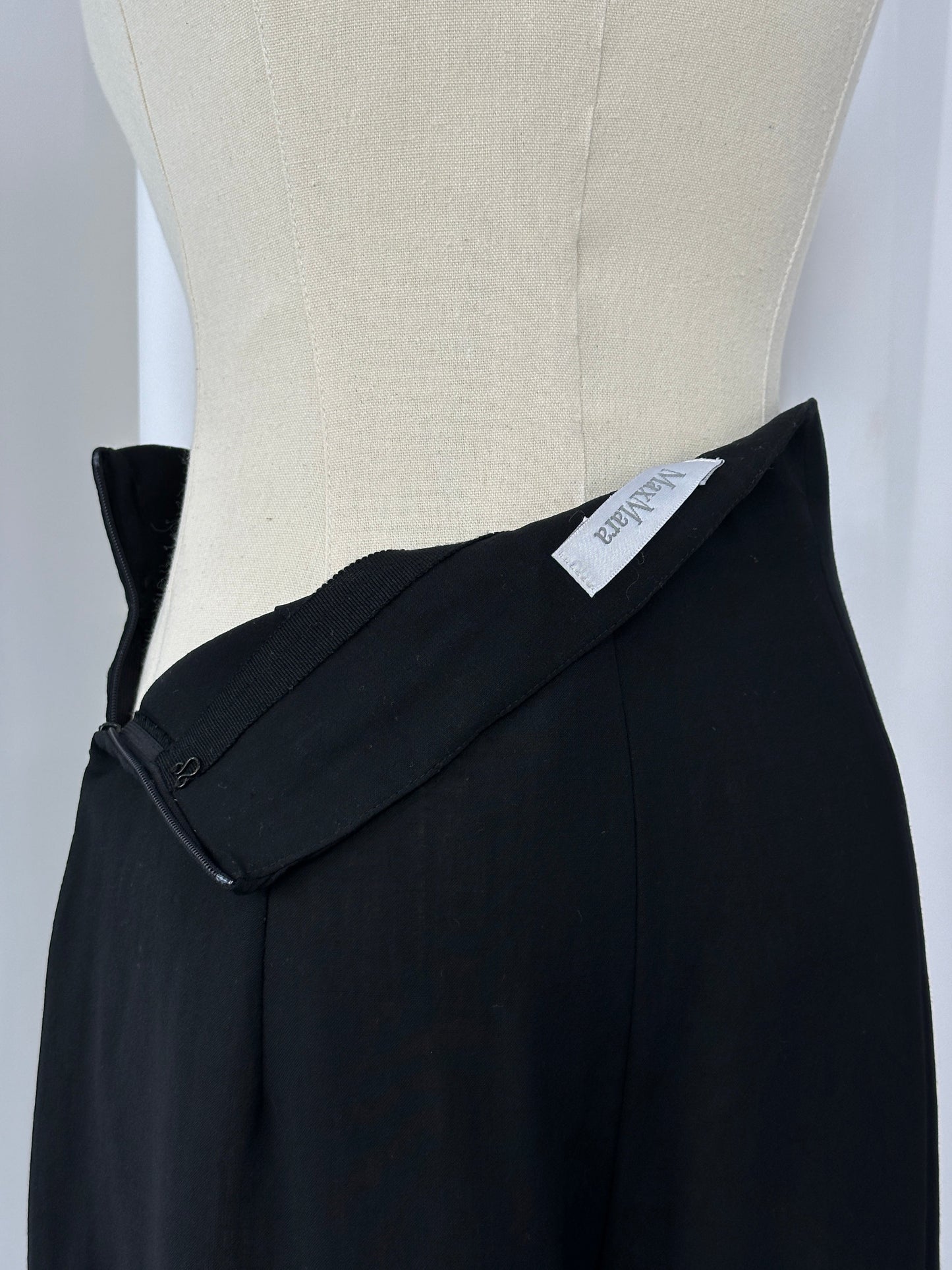Max Mara 1990s Wool High Waisted Straight Leg Trousers - W24
