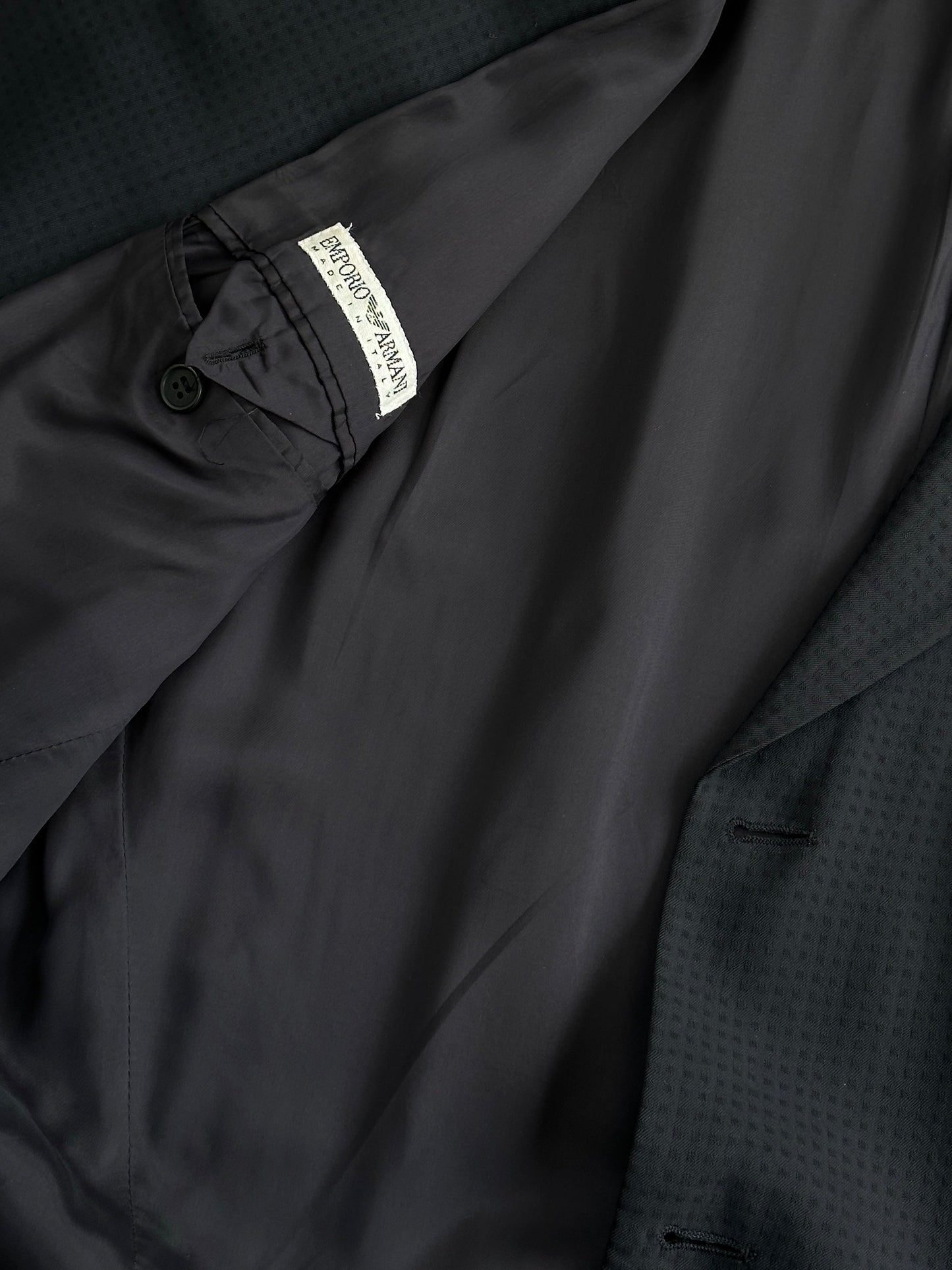 Emporio Armani Relaxed Cotton Single Breasted Blazer - 38R/L