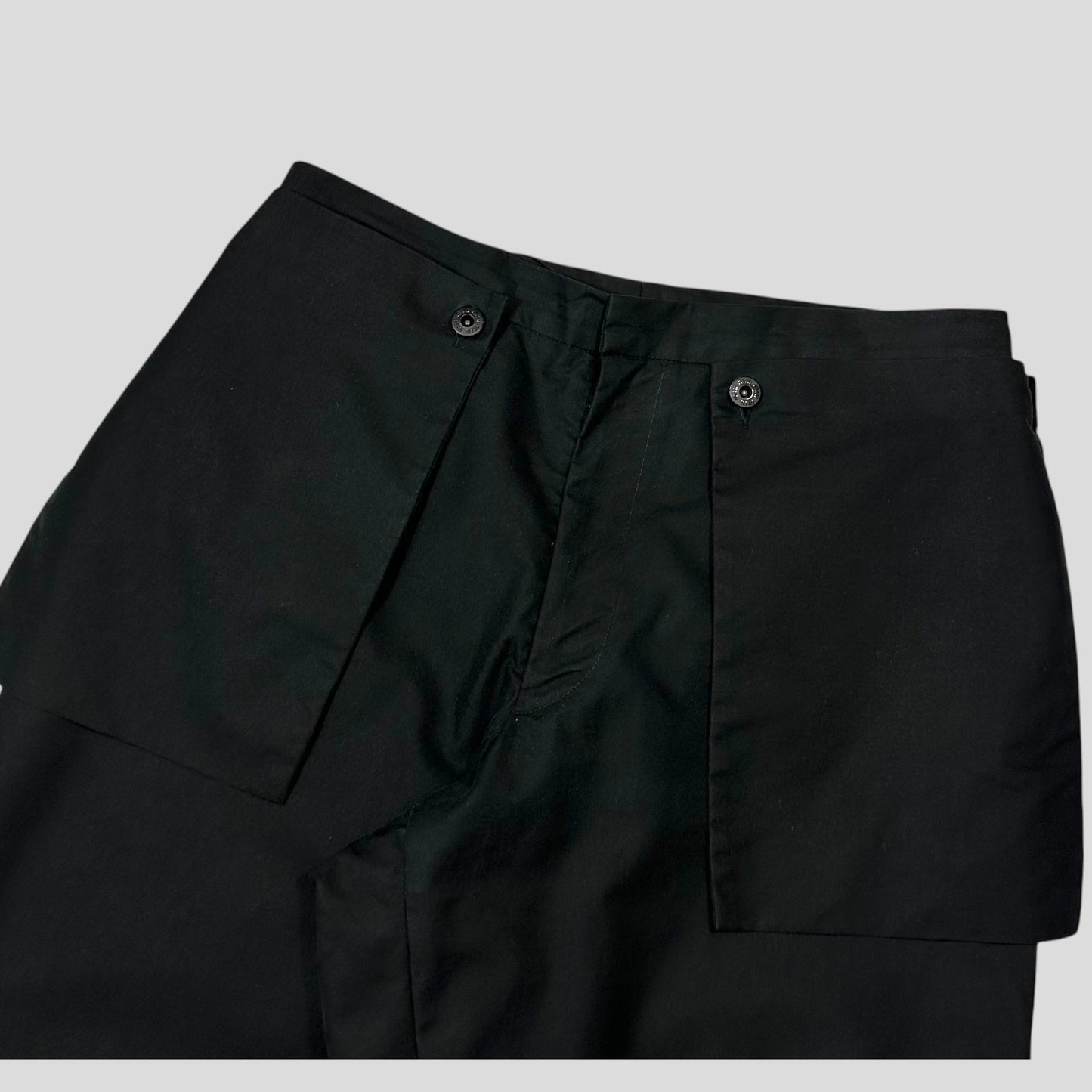 Miu Miu 1999 Modular Hip Pocket Co-nylon Carpenter Trousers - M/L | Default Title, Black