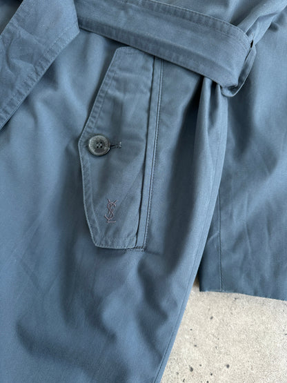 Yves Saint Laurent Diffusion Hommes 1980s Belted Trench Coat - L