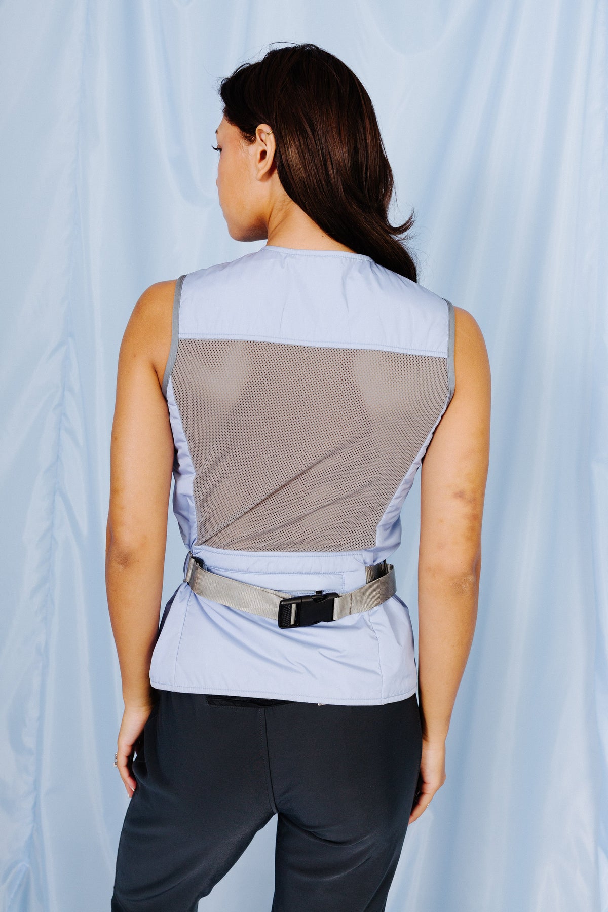 S/S 1999 Prada Sport Blue Nylon Buckled Tech Vest | Small, Blue