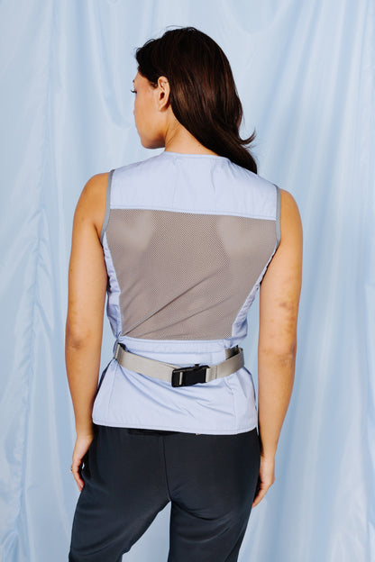 S/S 1999 Prada Sport Blue Nylon Buckled Tech Vest | Small, Blue
