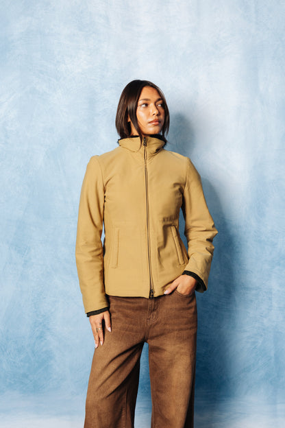 Prada Sport Stretch Nylon Fur Trim Tech Jacket