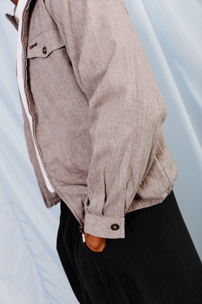 1990's Kansai Yamamoto Flecked Twill Textured Work Blouson | Large, Multicoloured