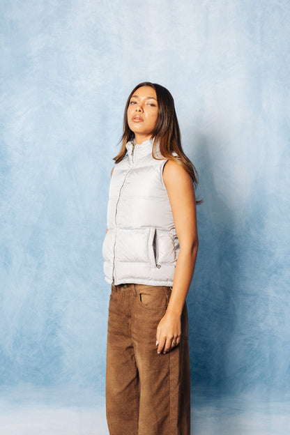 Prada Sport Grey Down Quilt Ski Vest