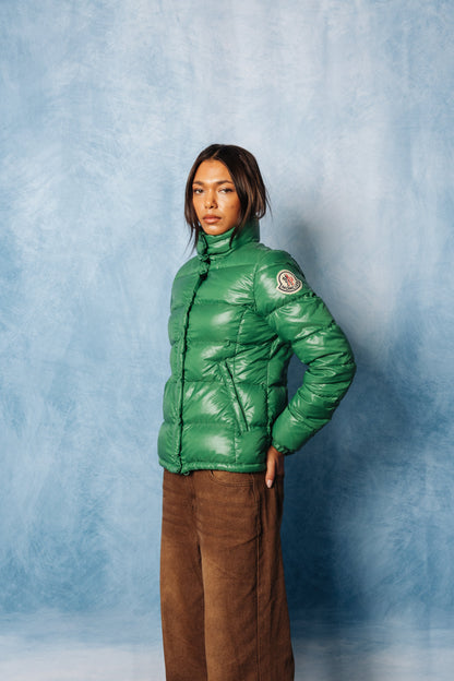 Moncler Emerald Green Down Quilted Puffer Jacket