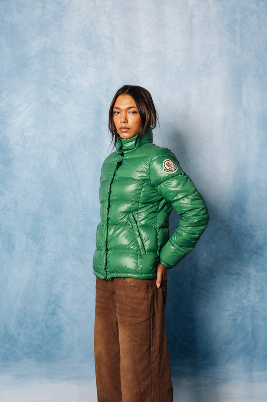 Moncler Emerald Green Down Quilted Puffer Jacket