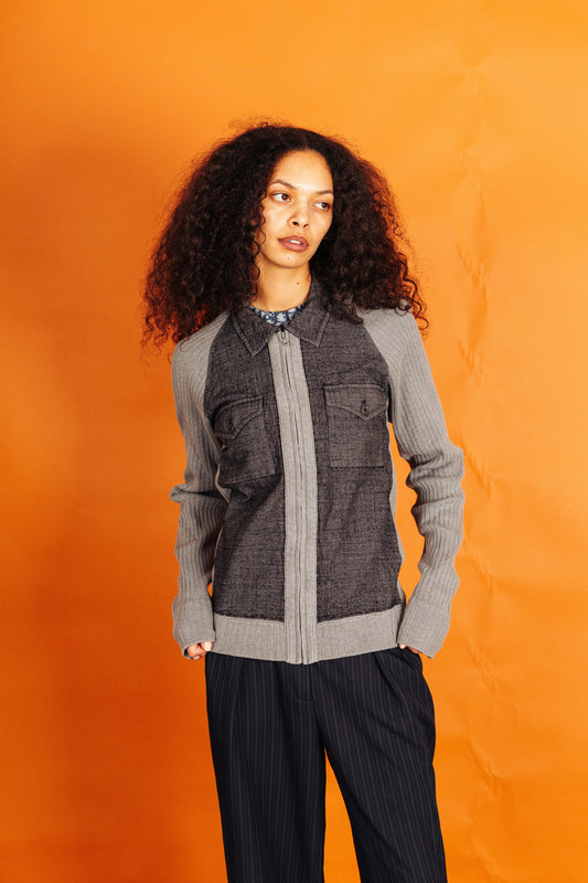 D&G Ribbed Sleeve Knit Jacket