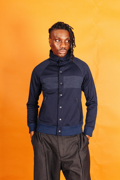 Issey Miyake Final Home Button Down Bomber Jacket