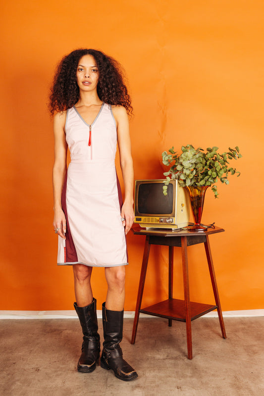 S/S 2000 Prada Baby Pink Mesh Technical Dress