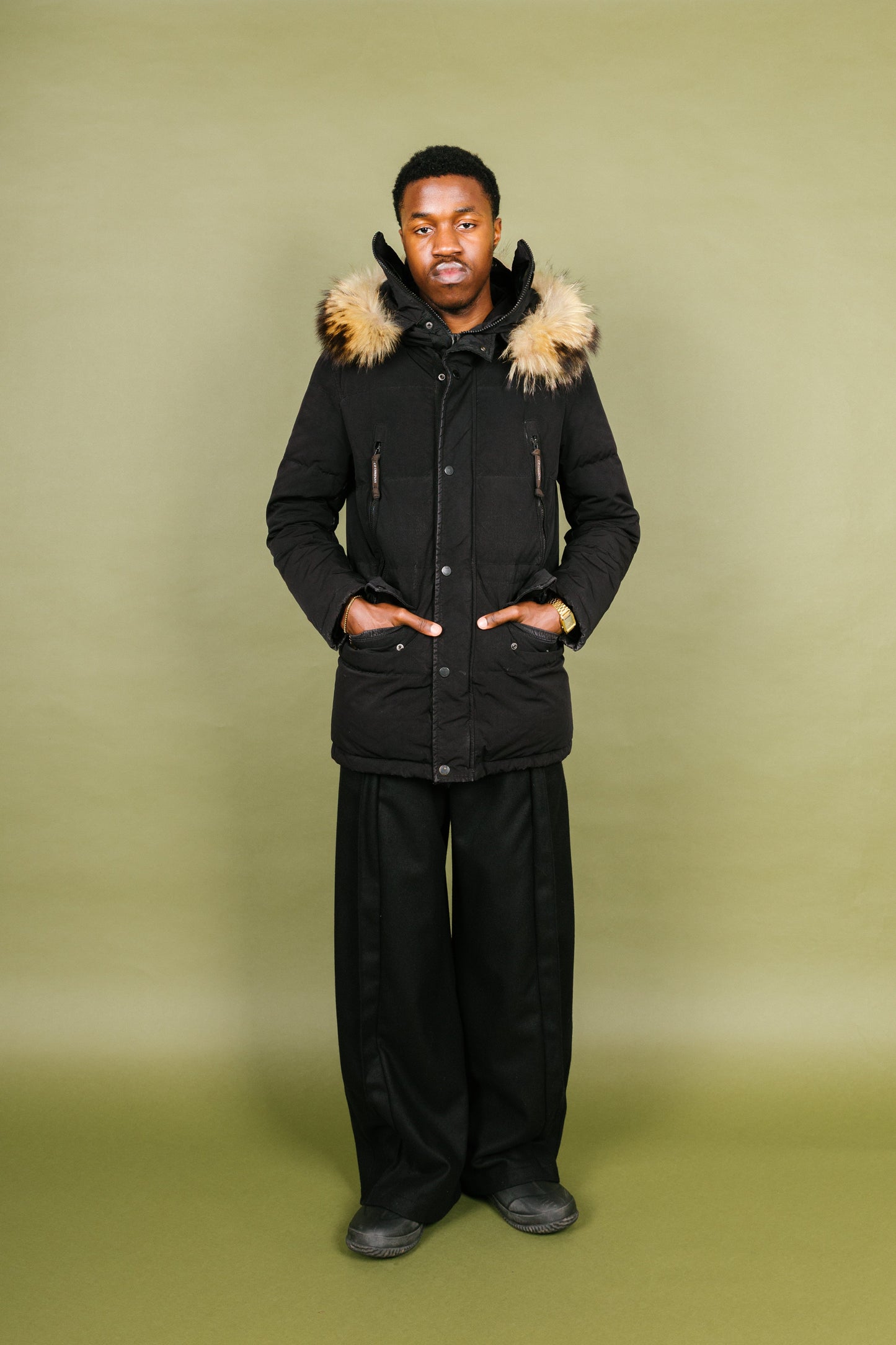 C.P. Company Asia Release Fur Trim Hooded Goggle Explorer Jacket