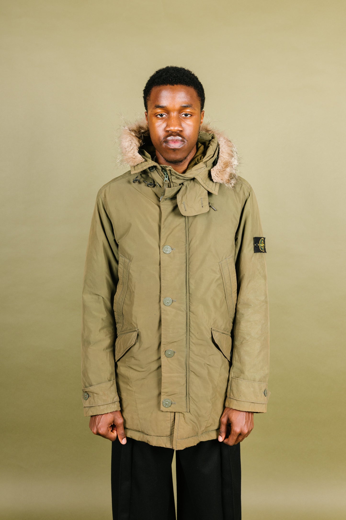 A/W 2014 Stone Island Micro Reps Down Khaki Parka Jacket