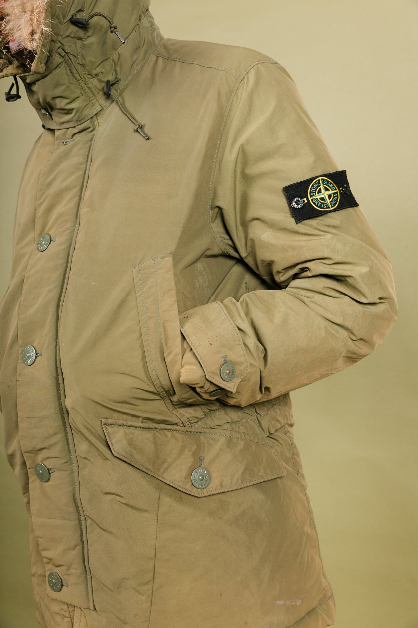 A/W 2014 Stone Island Micro Reps Down Khaki Parka Jacket