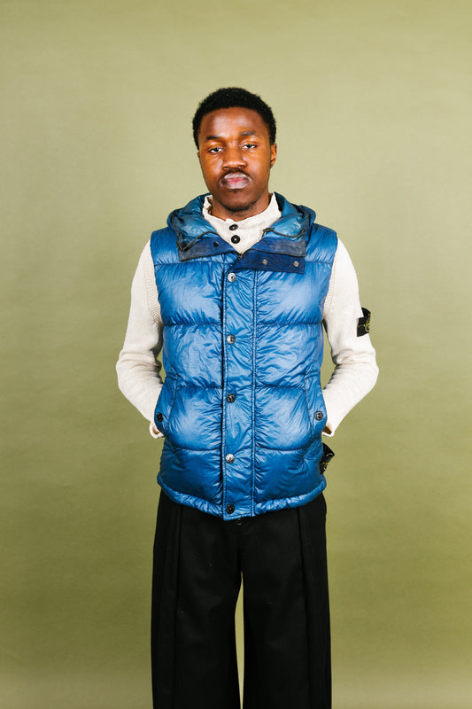 A/W 2013 Stone Island Garment Dyed Down Puffer Gilet