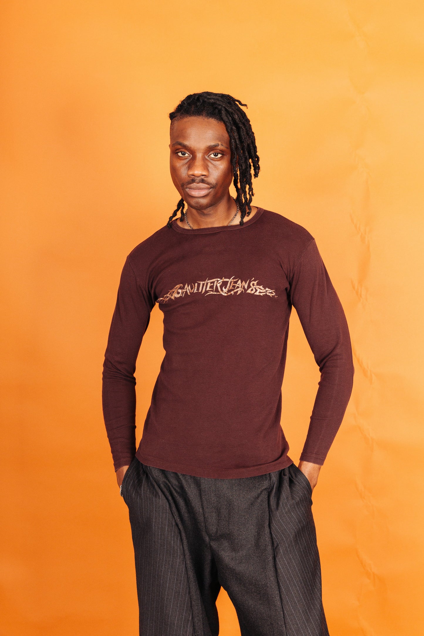 Jean Paul Gaultier Jeans Tribal Graphic LS Top