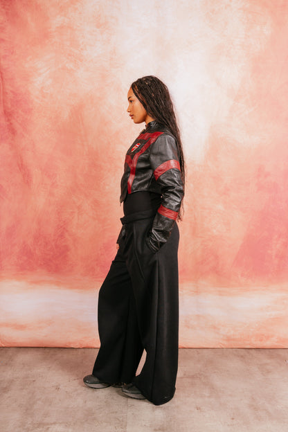 VT Rework: Custom Order – Leather Football Jacket | Arsenal, Red