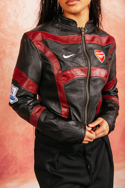 VT Rework: Custom Order – Leather Football Jacket | Arsenal, Red