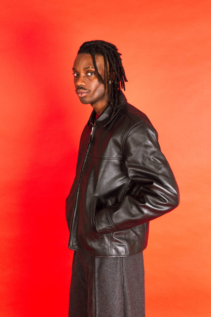 S/S 2024 Palace Safe Hands Leather Jacket Black