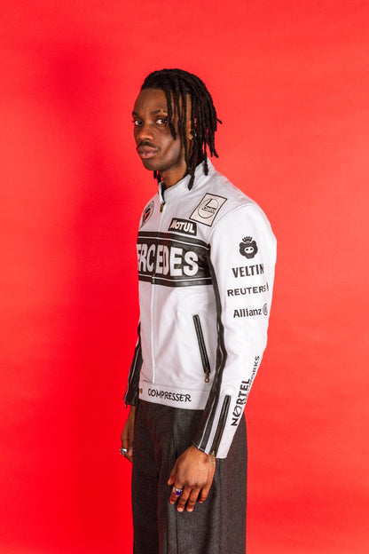 2000's Mercedes Two Tone Leather Racing Jacket