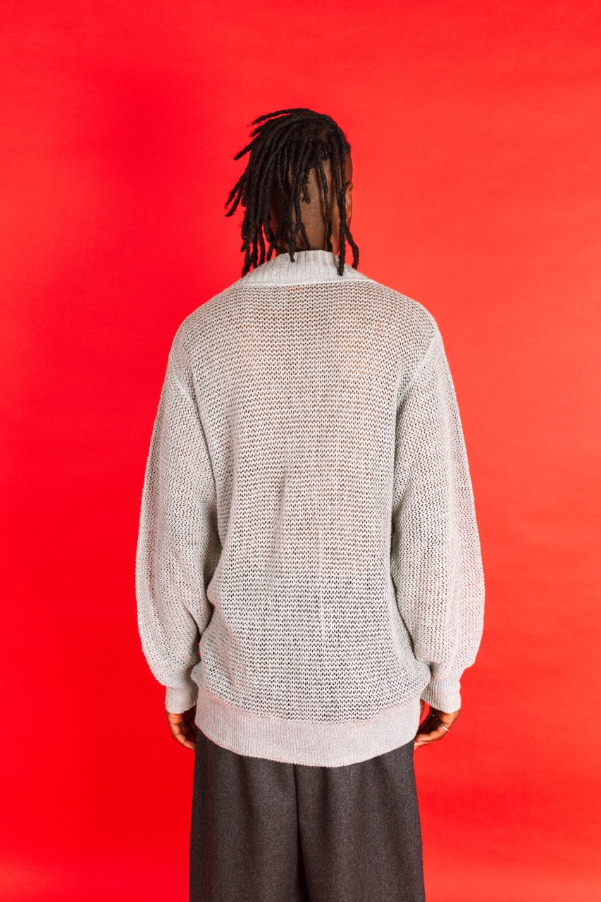 1970's YSL Low Gauge Ribbed Trim Knitted Cardigan