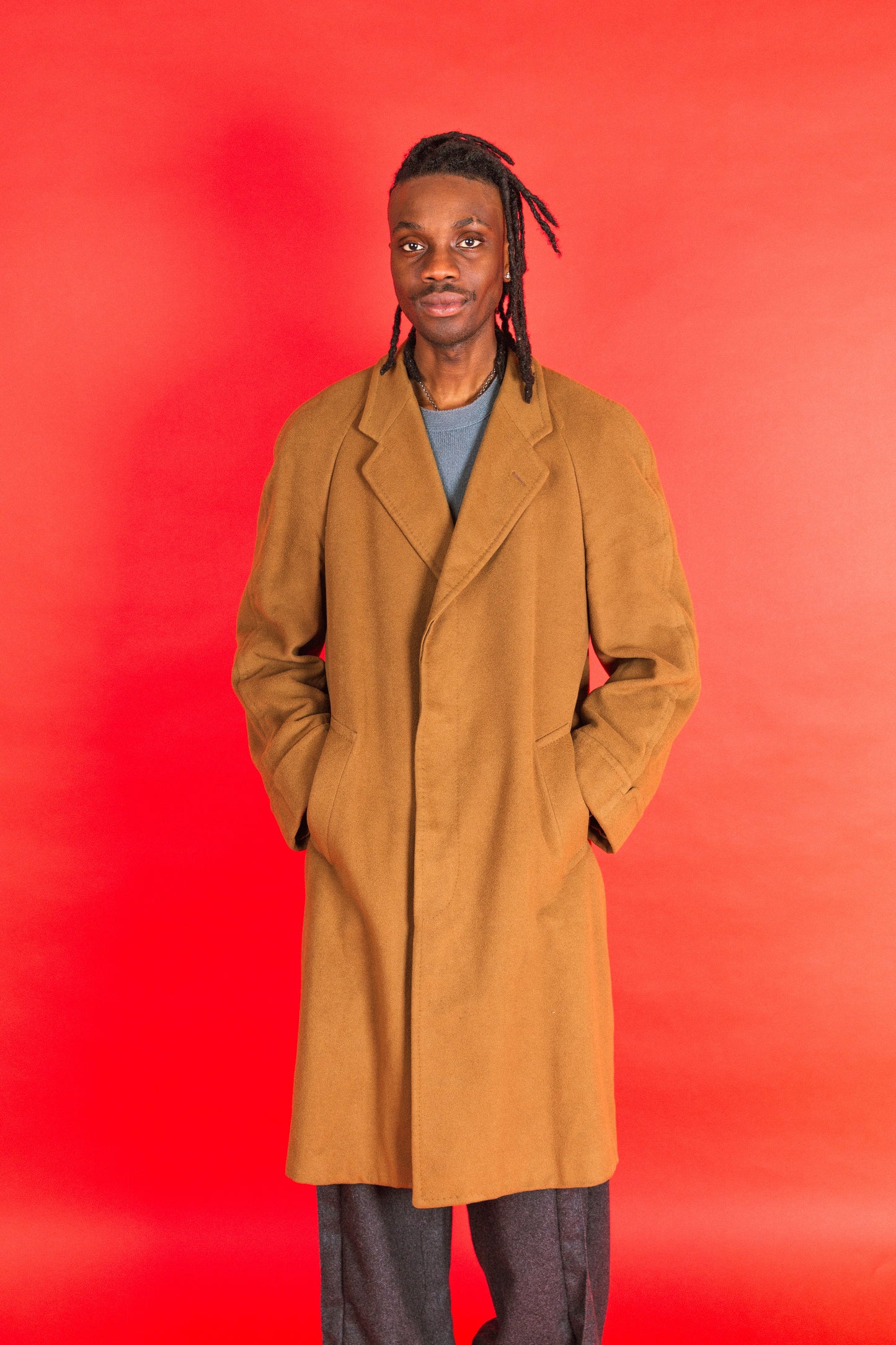 Loro Piana Camel Brown Cashmere Wool Overcoat