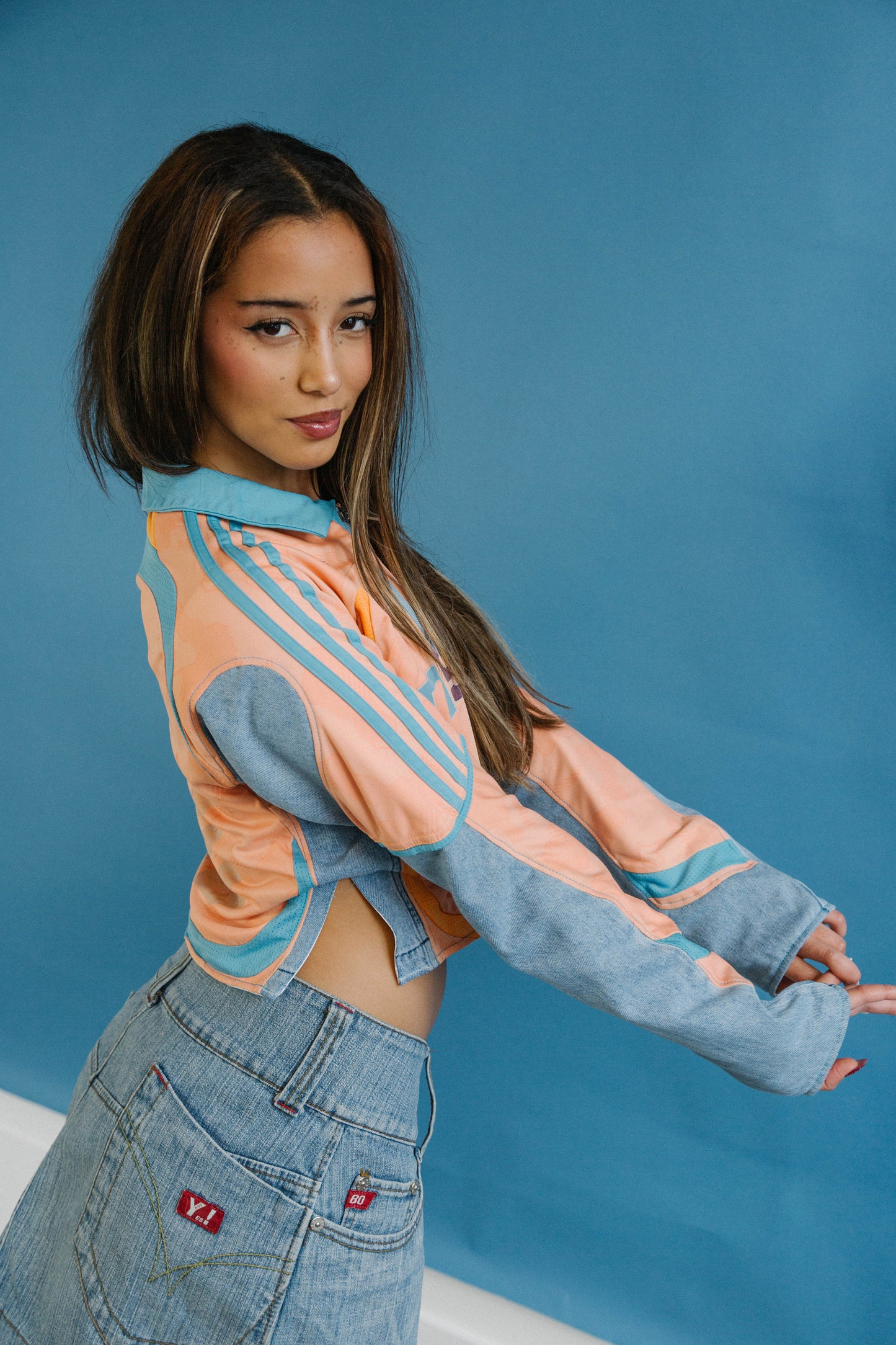 VT Rework : Adidas x Marseille Cropped Denim Jacket