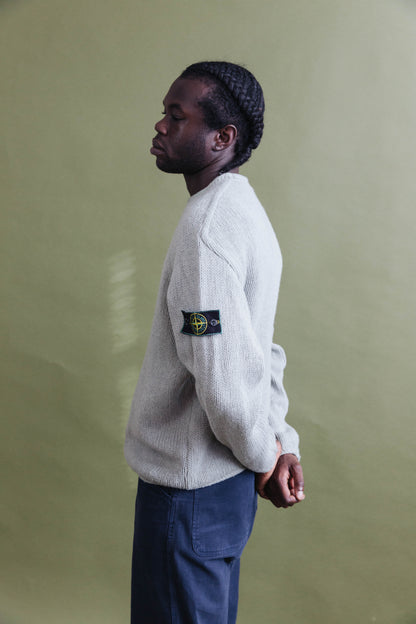 A/W 1993 Stone Island Pale Green Low Gauge Knit Sweater
