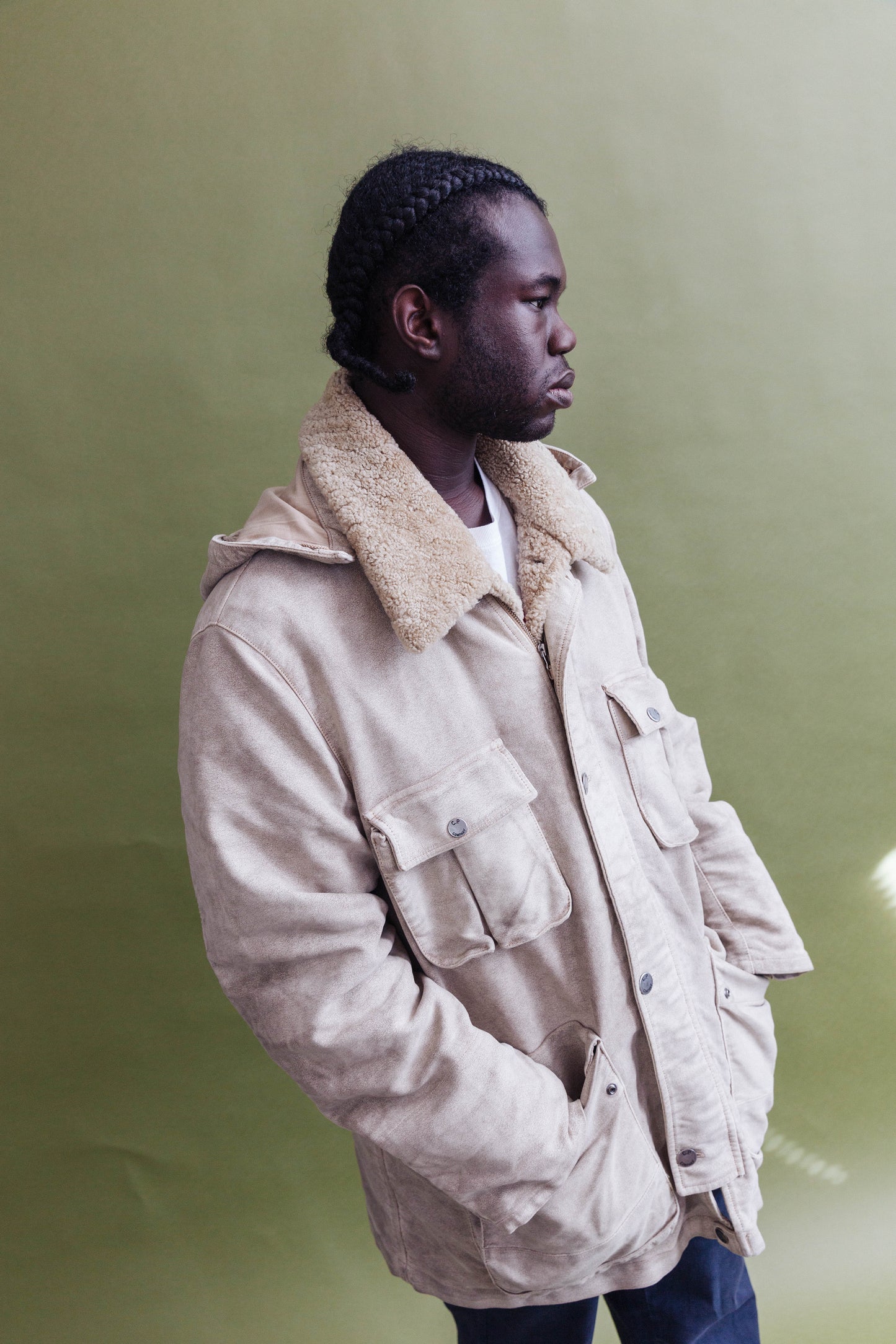 A/W 2003 C.P. Company Moleskin Beige Sherpa Lined Parka
