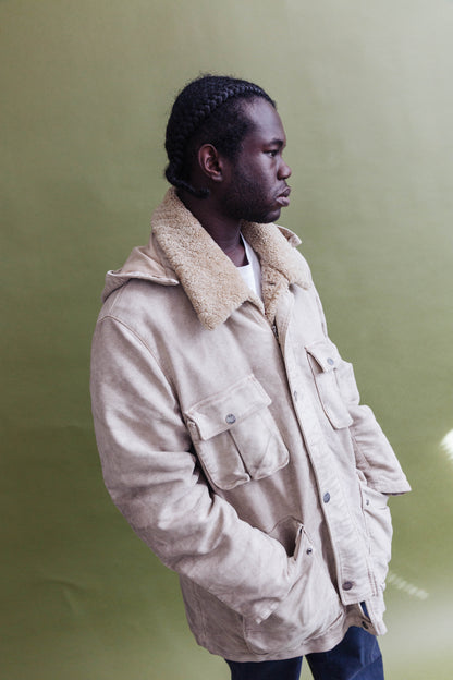 A/W 2003 C.P. Company Moleskin Beige Sherpa Lined Parka