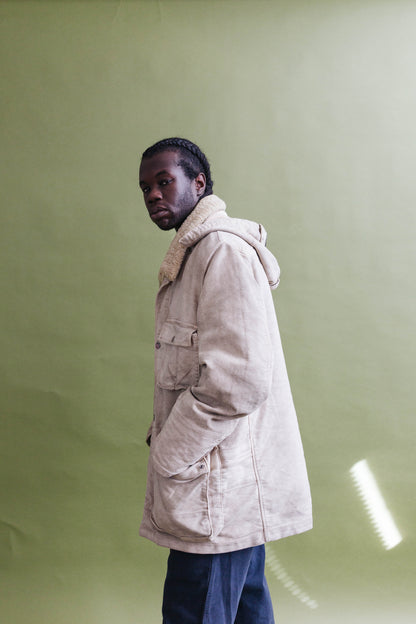 A/W 2003 C.P. Company Moleskin Beige Sherpa Lined Parka