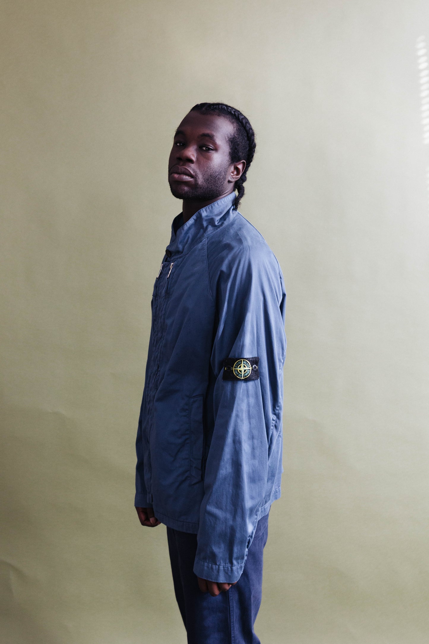 S/S 2001 Stone Island Petrol Blue Raso Gommato Jacket