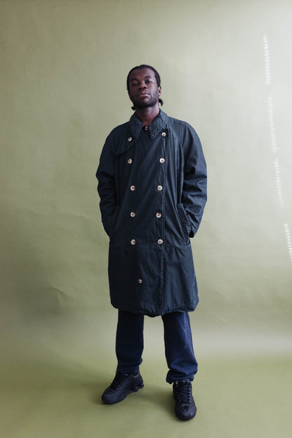 A/W 1992 C.P. Company Garment Dyed Dark Green Trench Coat