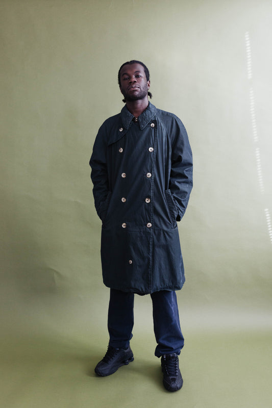 A/W 1992 C.P. Company Garment Dyed Dark Green Trench Coat