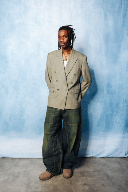 1970's Christain Dior Double Breasted Check Blazer