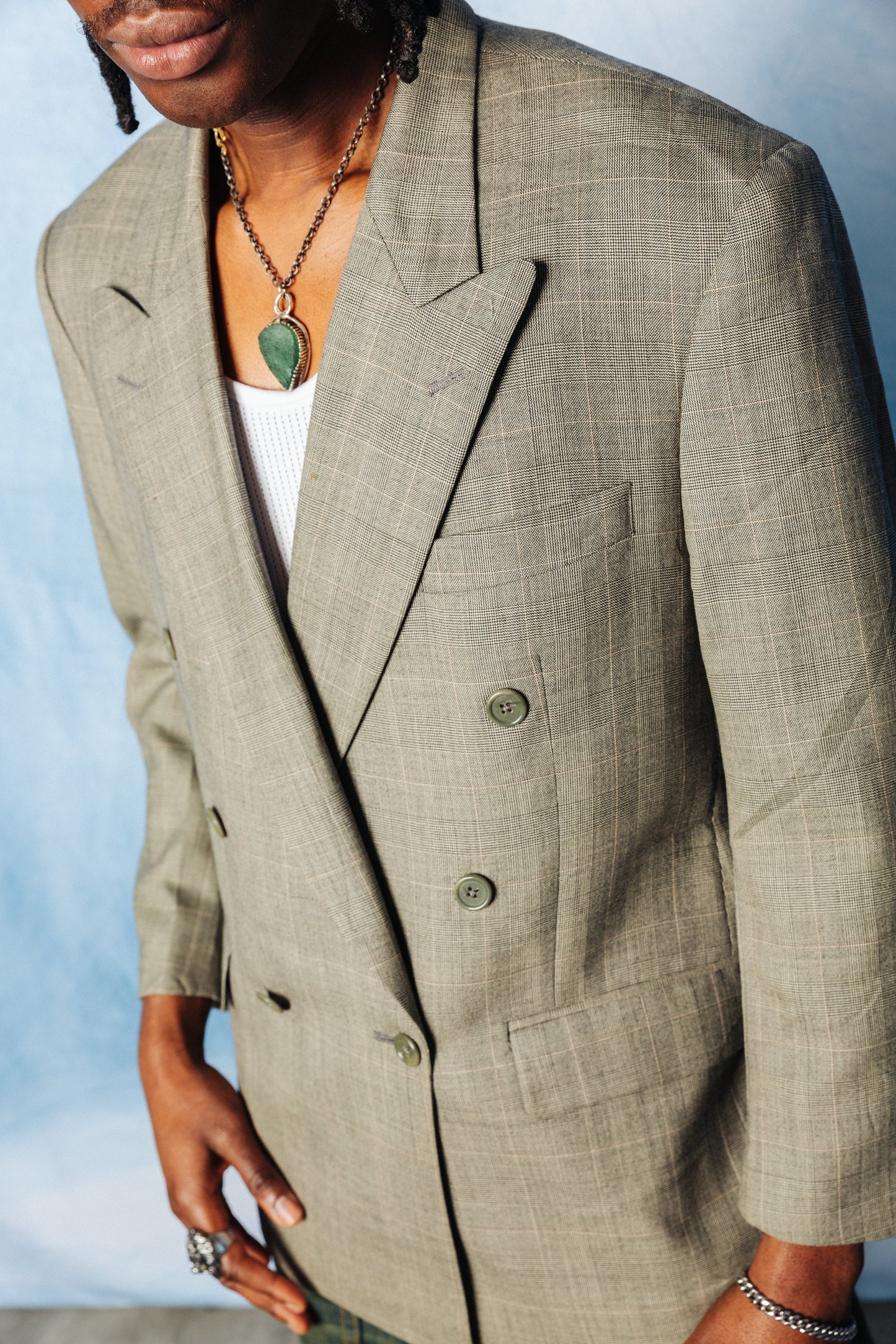 1970's Christain Dior Double Breasted Check Blazer