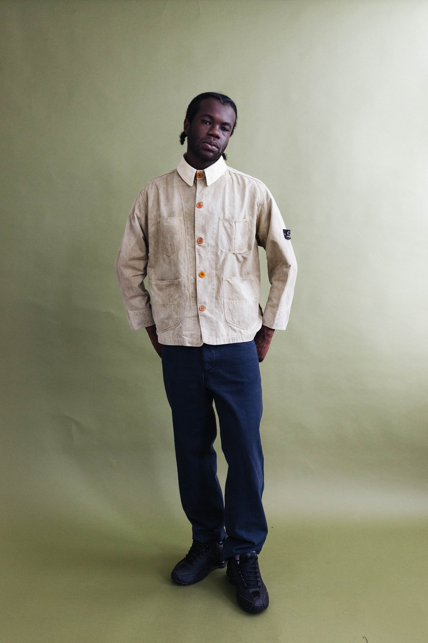 S/S 1994 C.P. Company Beige Cropped Chore Jacket