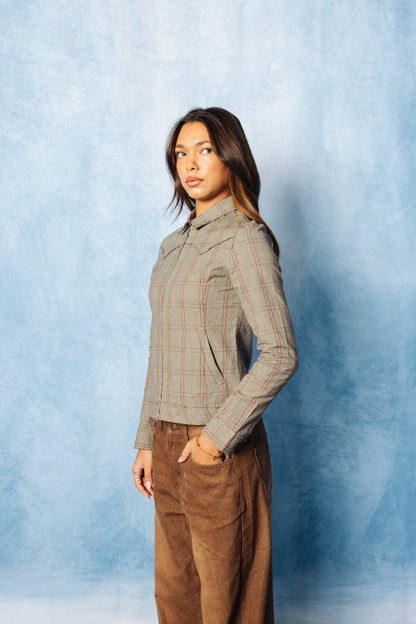 Issey Miyake Grey Check Cropped Jacket