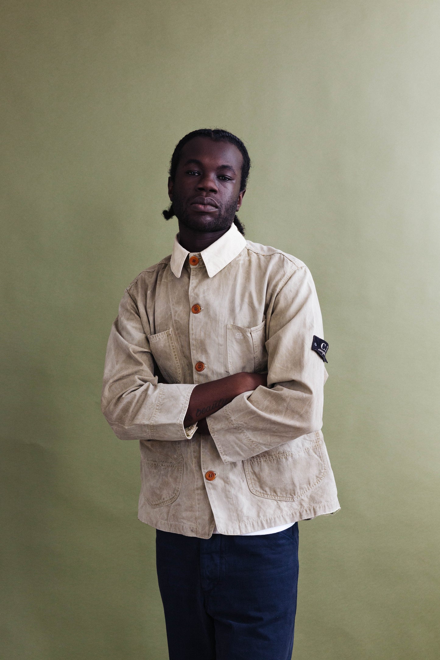 S/S 1994 C.P. Company Beige Cropped Chore Jacket