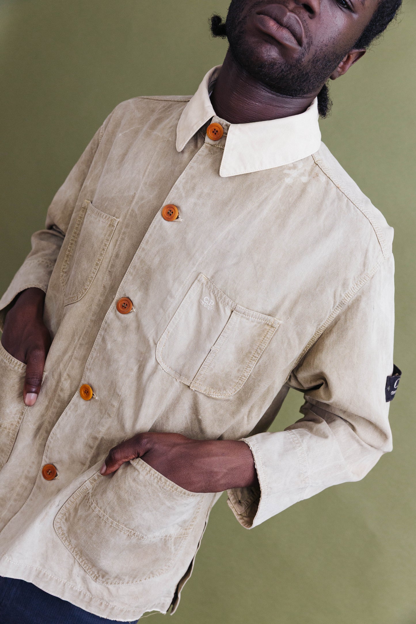 S/S 1994 C.P. Company Beige Cropped Chore Jacket