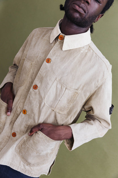 S/S 1994 C.P. Company Beige Cropped Chore Jacket