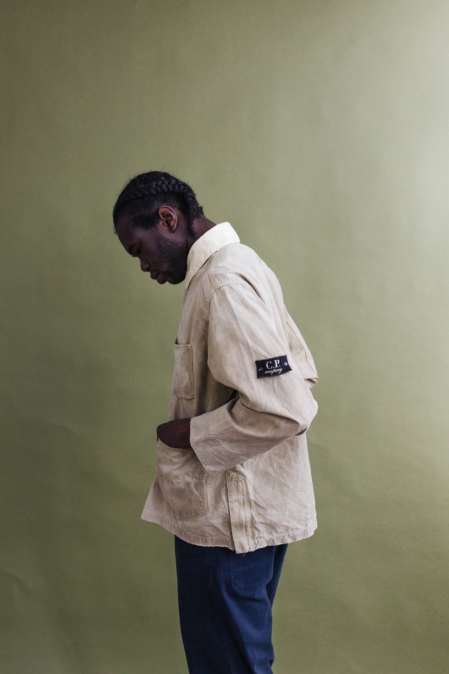 S/S 1994 C.P. Company Beige Cropped Chore Jacket