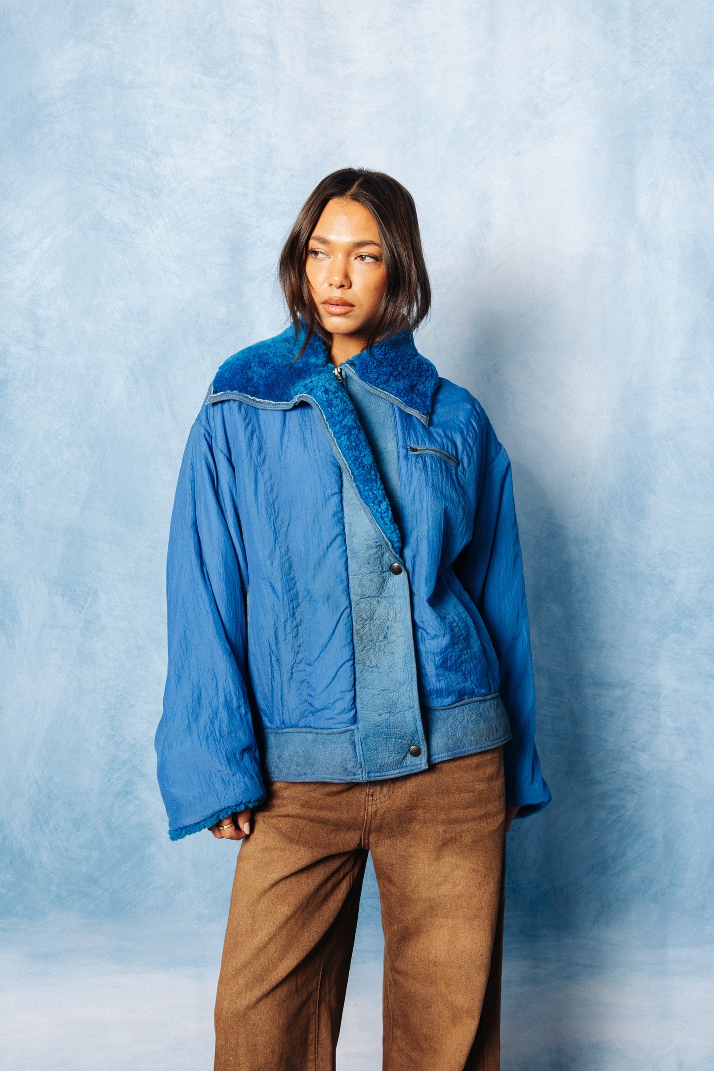 1980s Iceberg Felix The Cat Sequin Suede Trim Bomber