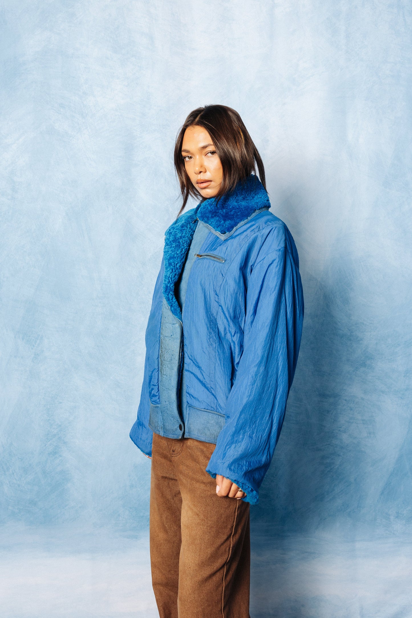 1980s Iceberg Felix The Cat Sequin Suede Trim Bomber