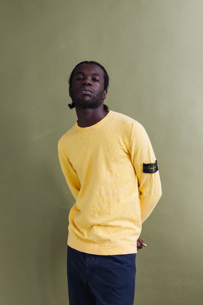 S/S 2018 Stone Island Yellow Marl Sweatshirt